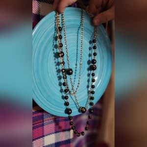 BLACK AND GOLD NECKLACE